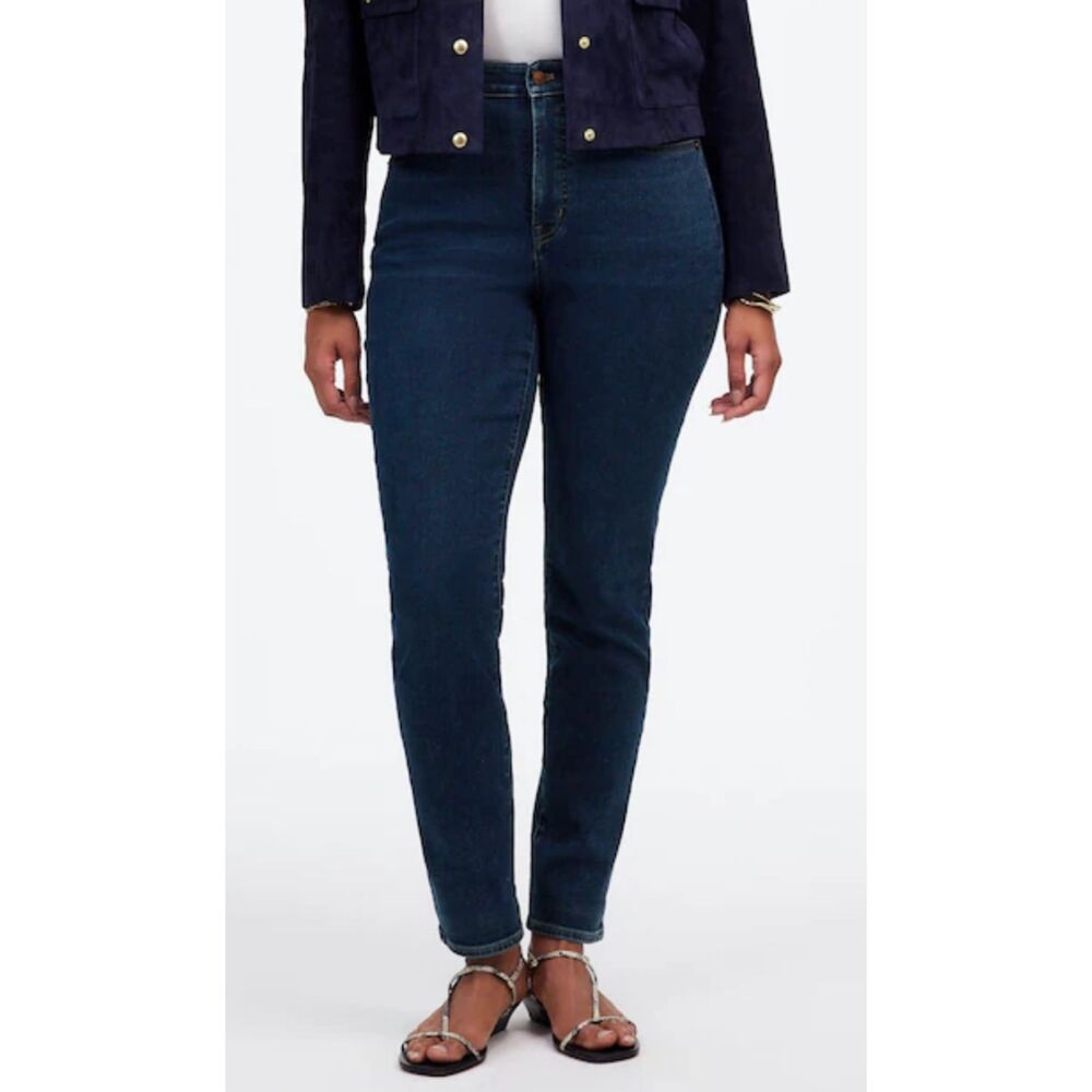 Madewell Curvy Perfect Vintage Jean Larkspur Wash Stretch Straight Leg Sz 29